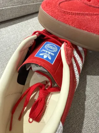 Adidas Gazelle Indoor T.41 Rojo Blanco
