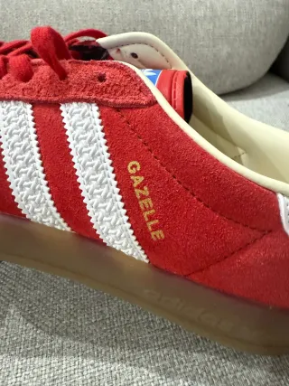 Adidas Gazelle Indoor T.41 Rojo Blanco