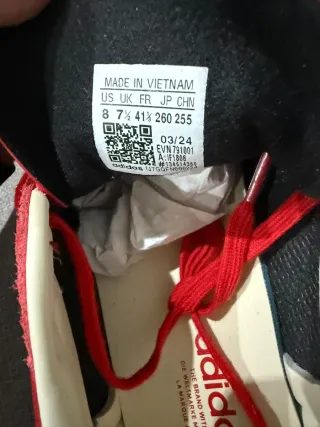 Adidas Gazelle Indoor T.41 Rojo Blanco