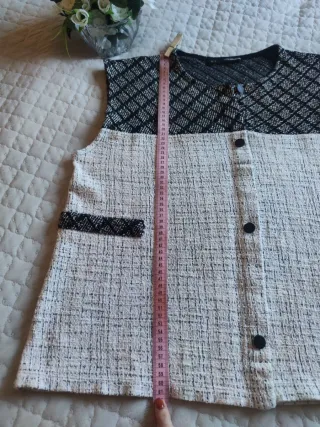 Chaleco excelente  Sfera Mujer , gris/beige ,negro