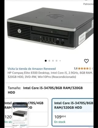 Ordenador HP Completo Negro