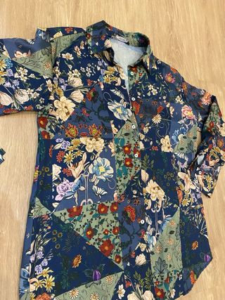 Camisa Zara Estampada Flores