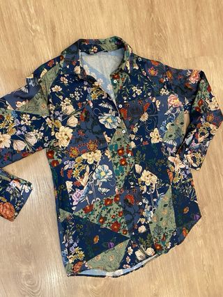 Camisa Zara Estampada Flores