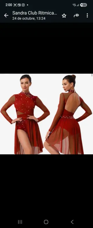 Vestido de baile rojo