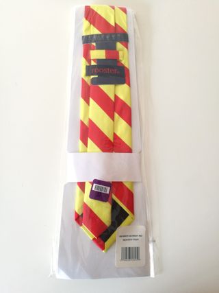 Corbata Rooster Rayas Rojas y Amarillas Seda