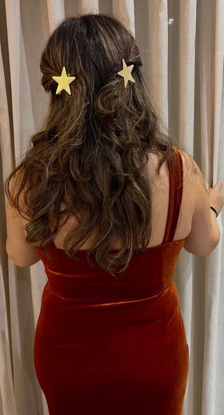 Vestido ASOS veludo cor de caramelo