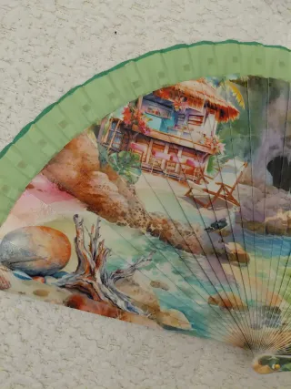 Abanico Español Pintado a Mano