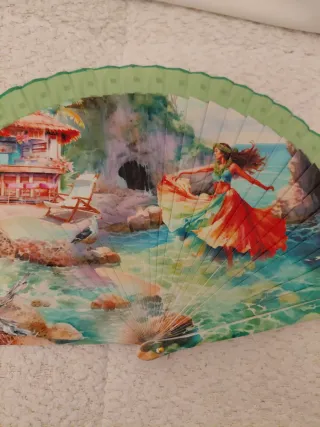 Abanico Español Pintado a Mano