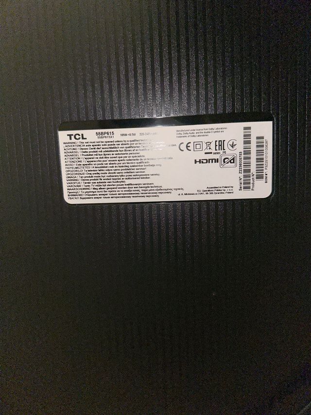 TCL 55BP615 TV 55 pulgadas