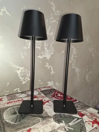 Coppia Lampade da Tavolo Ricaricabili USB