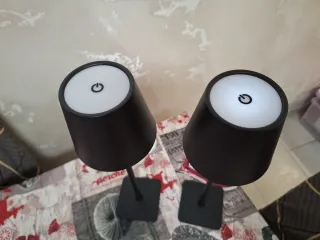 Coppia Lampade da Tavolo Ricaricabili USB