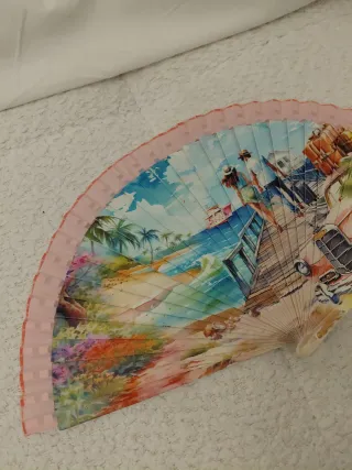 Abanico decorativo pareja viaje