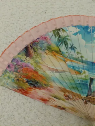 Abanico decorativo pareja viaje