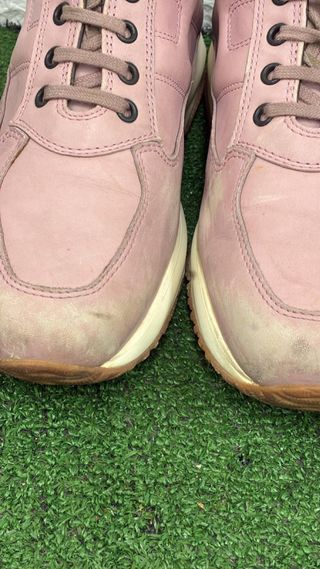 Scarpe Hogan donna rosa beige difetto in foto