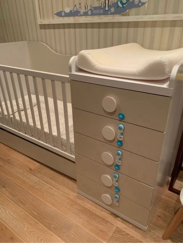 Cuna convertible en cama