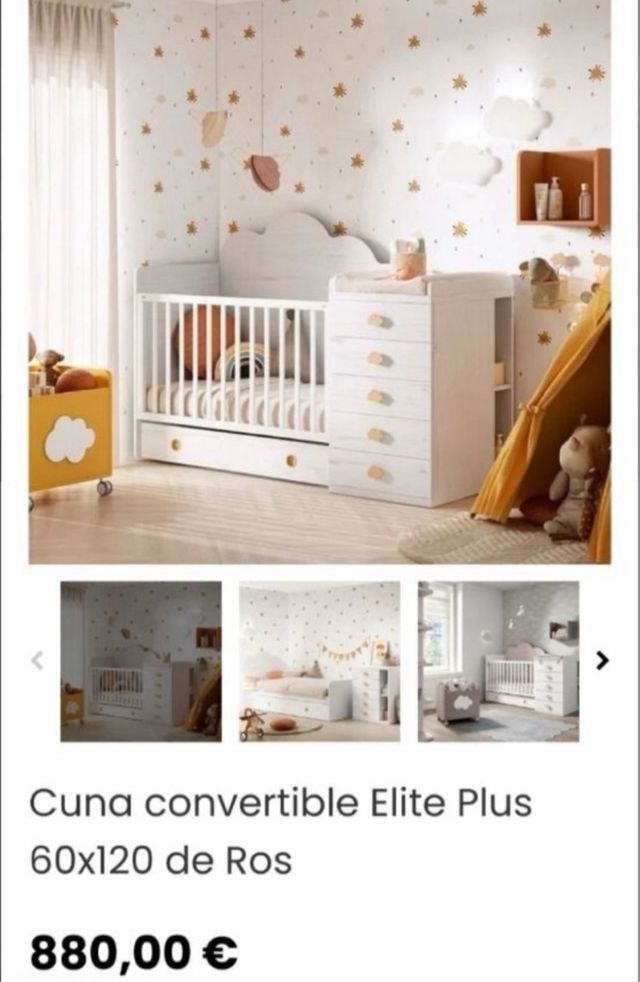 Cuna convertible en cama