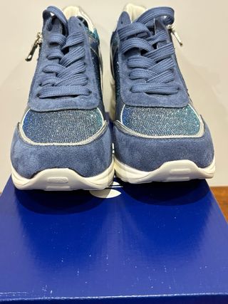 Scarpe donna Inblu blu e argento