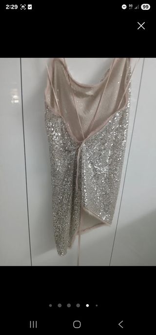 Top lentejuelas asimétrico dorado/plateado