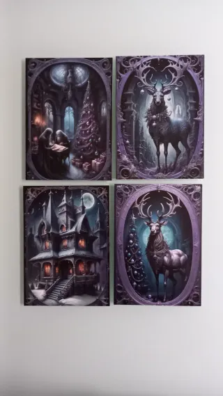 12 Cartoline Natale Goth Christmas