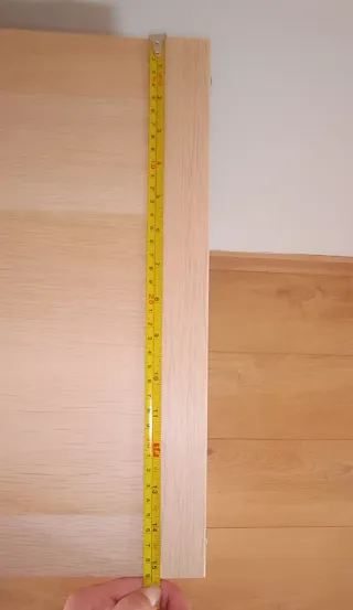 Mueble TV madera y blanco