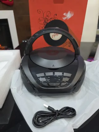 Reproductor CD Portátil Negro/Gris