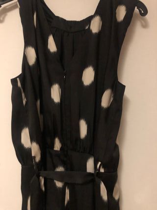 Mono Negro Poliéster Lunares Talla Única