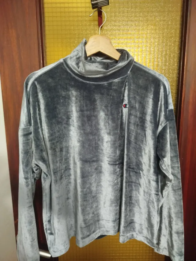 Camiseta Champion cuello alto gris