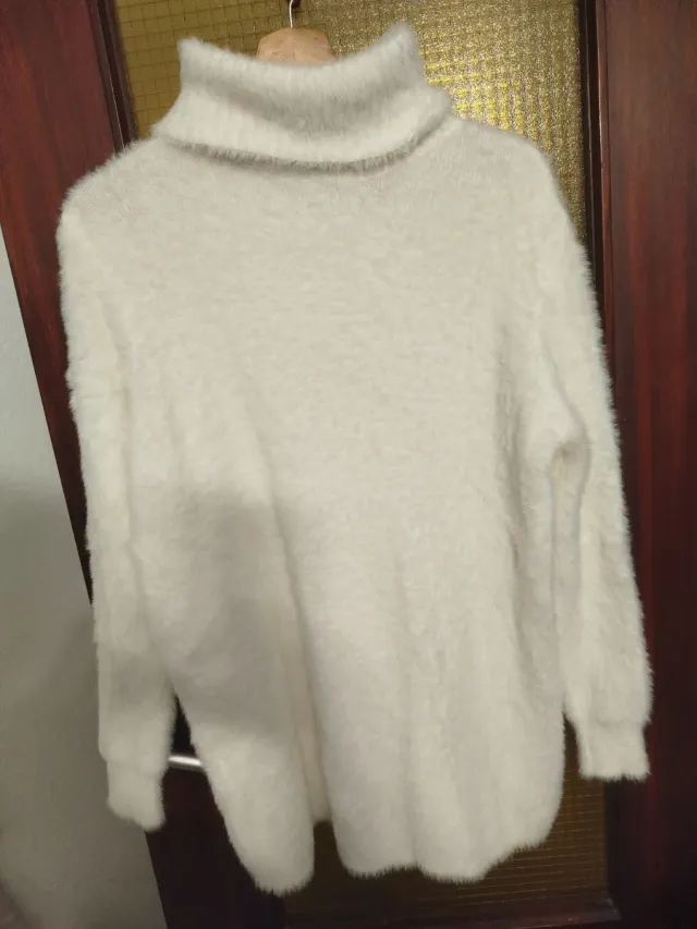 Jersey de cuello alto blanco