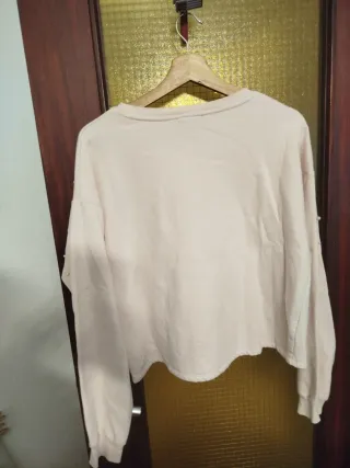 Sudadera rosa Primark perlas talla S