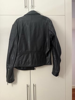 Cazadora Biker Cuero Negro Diesel