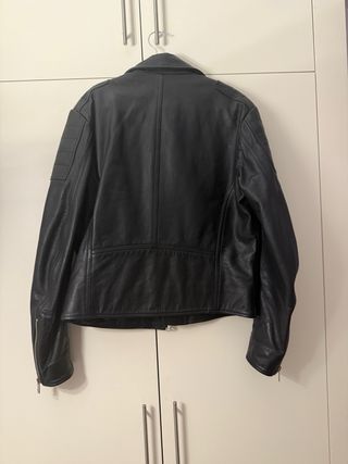 Cazadora Biker Cuero Negro Diesel