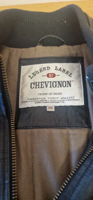 Cazadora  de piel y poliéster sisa 65 largo 71