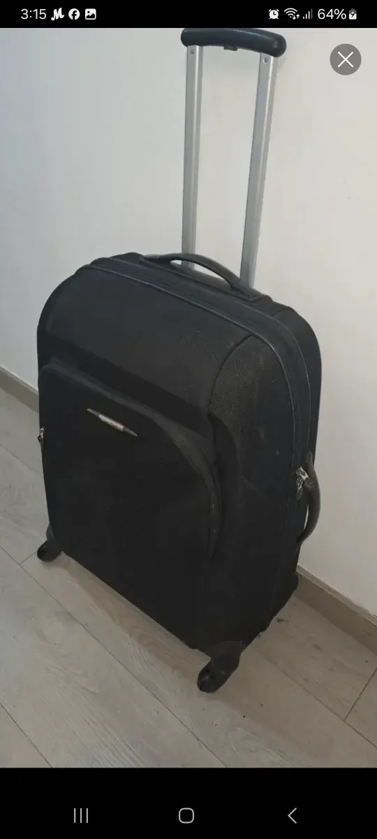 Maleta Grande Samsonite Negra con Ruedas