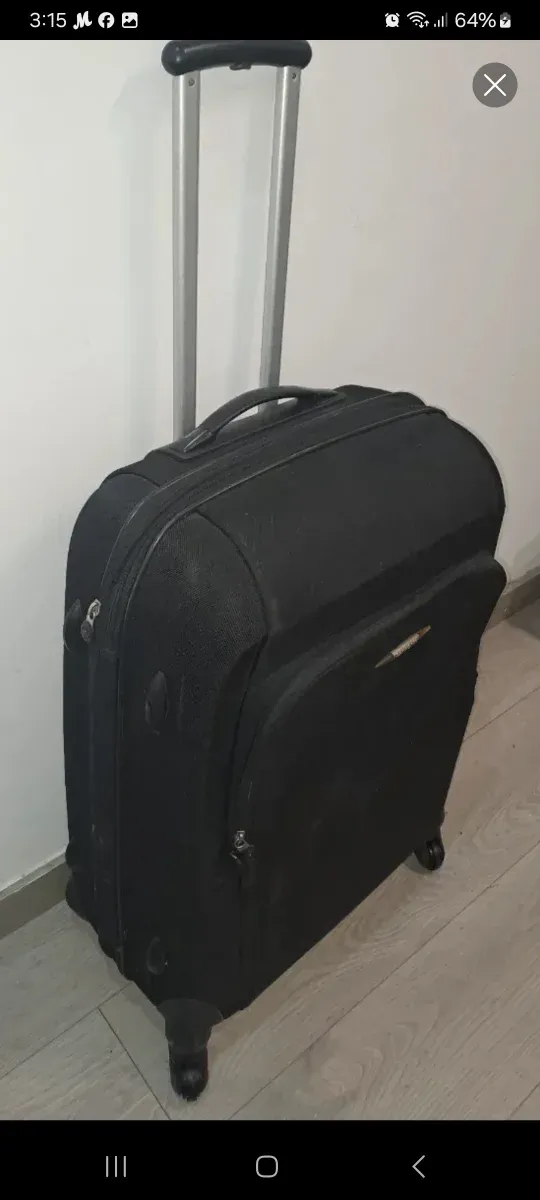 Maleta Grande Samsonite Negra con Ruedas