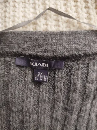 Jersey gris de punto cruzado