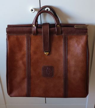 Rebajado Maletín viaje polipiel marrón Nuevo