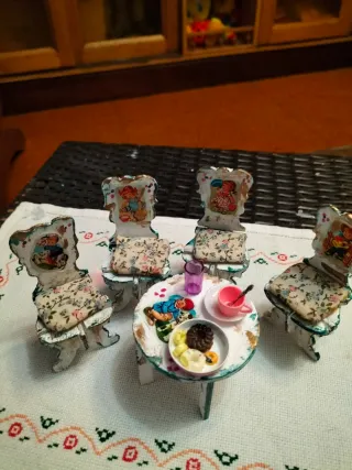 Juego casita muñecas miniaturas