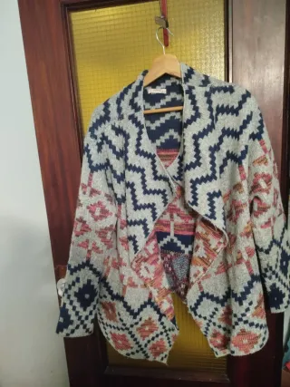 Chaqueta tejida multicolor