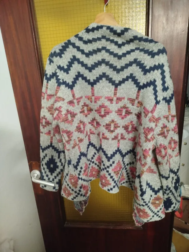 Chaqueta tejida multicolor