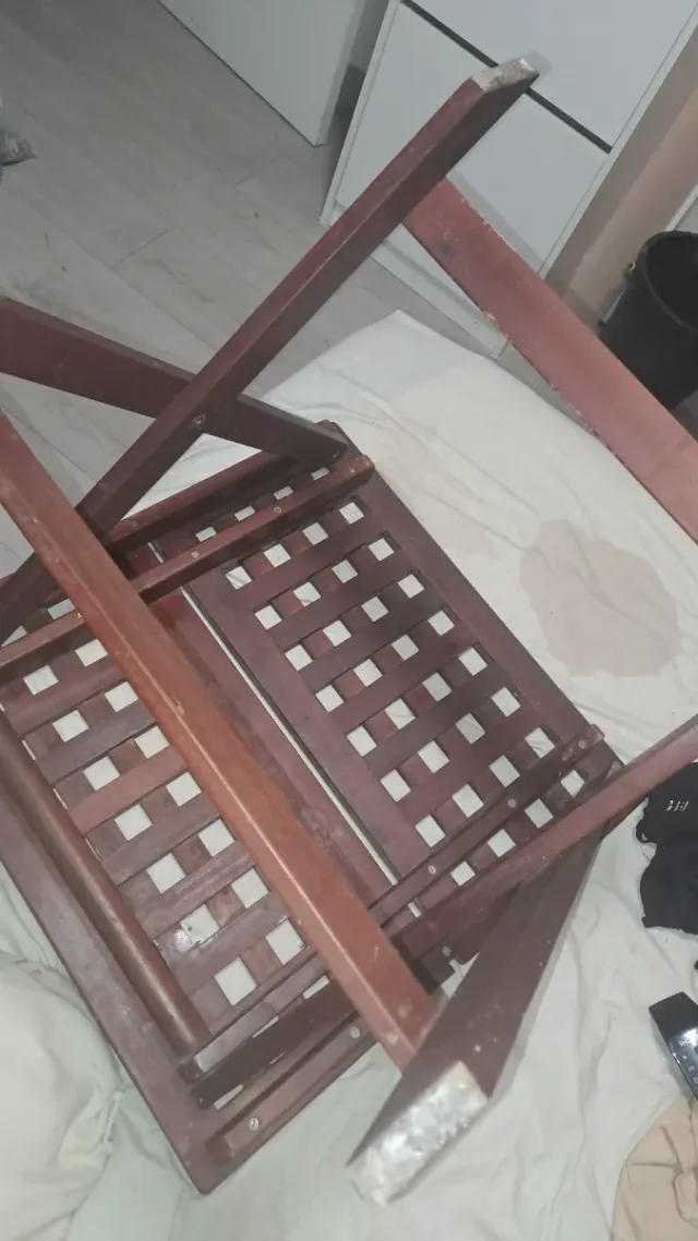 Mesa plegable de madera teka