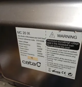 Microondas Cata de acero Inoxidable