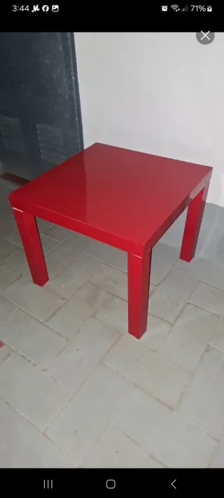 Tavolino ausiliario rosso IKEA Lack