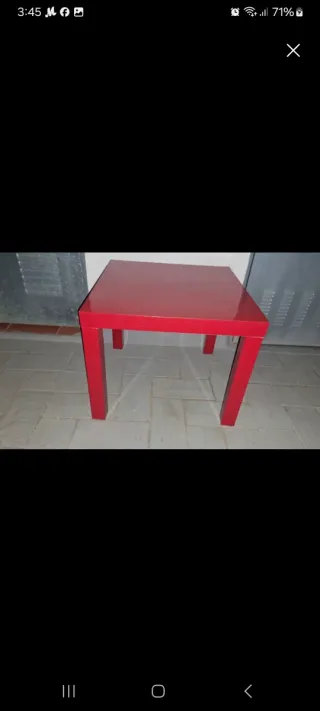 Tavolino ausiliario rosso IKEA Lack