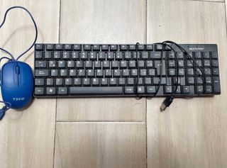 Teclado y Mouse USB Multilaser Negro/Azul