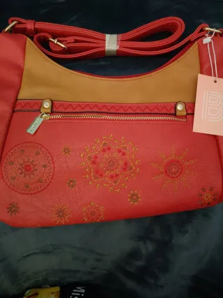 Bolso Bossanova Mujer Rojo,Marrón Nuevo bandolera.