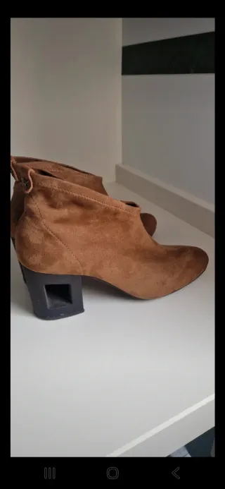 Botines marrones tacón cuadrado