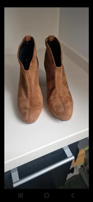 Botines marrones tacón cuadrado