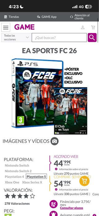 FC 26 PS5 EA Sports Videojuego