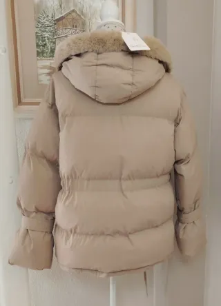 Abrigo acolchado beige mujer Talla M