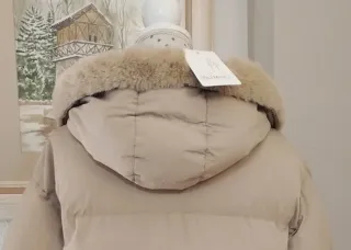 Abrigo acolchado beige mujer Talla M